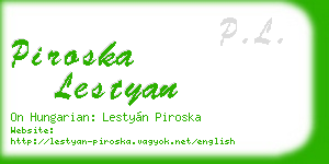 piroska lestyan business card